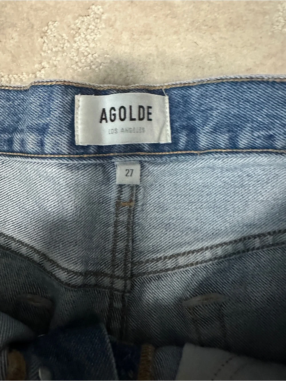 Agolde Jean Shorts Button Fly Trendy Classic Chic Denim